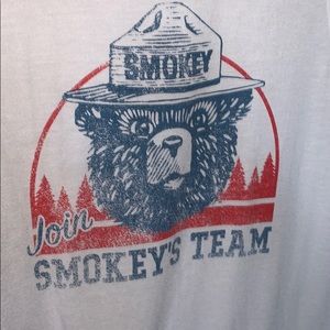 White Smokey Bear Tee